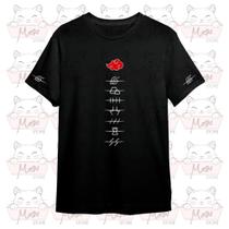 Camiseta T-Shirt Akatsuki - Naruto / Camisa de anime 100% Algodão