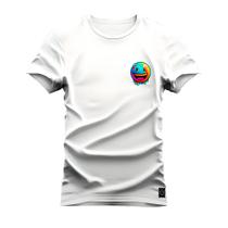 Camiseta T-Shirt Algodão 100% Algodão Smile Nectar Peito