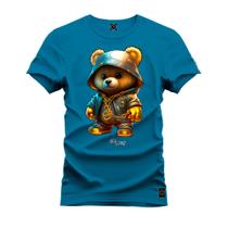 Camiseta T-Shirt Algodão 100% Algodão Urso Blindado