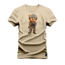 Camiseta T-Shirt Algodão 100% Algodão Urso Bomber