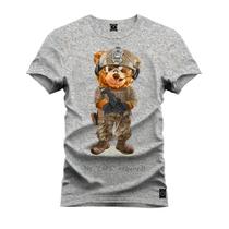 Camiseta T-Shirt Algodão 100% Algodão Urso Bomber