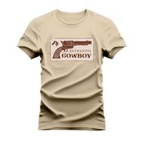 Camiseta T-Shirt Algodão Mácia Confortável Estampada Authentic Country