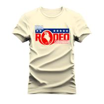 Camiseta T-Shirt Algodão Mácia Confortável Estampada Rodeio Color