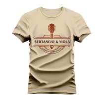 Camiseta T-Shirt Algodão Mácia Confortável Estampada Sertanejo & Viola