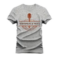 Camiseta T-Shirt Algodão Mácia Confortável Estampada Sertanejo & Viola