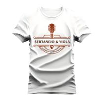 Camiseta T-Shirt Algodão Mácia Confortável Estampada Sertanejo & Viola - Vida Country