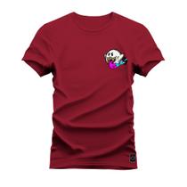 Camiseta T-Shirt Algodão Premium 30.1 Fantasminha Lingua Peito