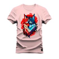 Camiseta T-Shirt Algodão Premium 30.1 Lobo Colors