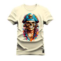 Camiseta T-Shirt Algodão Premium 30.1 Pirata Fantasma