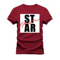Camiseta T-Shirt Algodão Premium 30.1 Star Script
