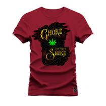 Camiseta T-Shirt Algodão Premium Estampada Choke Smoke