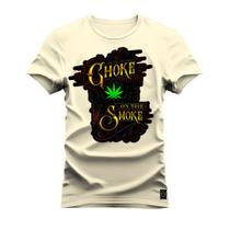 Camiseta T-Shirt Algodão Premium Estampada Choke Smoke