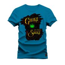 Camiseta T-Shirt Algodão Premium Estampada Choke Smoke