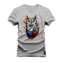 Camiseta T-Shirt Algodão Premium Estampada Coruja Sanger