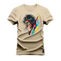 Camiseta T-Shirt Algodão Premium Estampada Cristo Orando