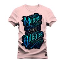 Camiseta T-Shirt Algodão Premium Estampada Money Rilches