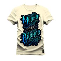 Camiseta T-Shirt Algodão Premium Estampada Money Rilches