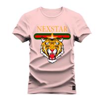 Camiseta T-Shirt Algodão Premium Estampada Nexstar Tigre