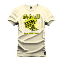 Camiseta T-Shirt Algodão Premium Estampada Skull