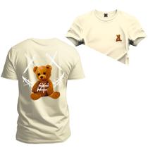Camiseta T-Shirt Algodão Premium Estampada Ted Bad Frente Costas