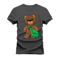 Camiseta T-Shirt Algodão Premium Estampada Urso Bear