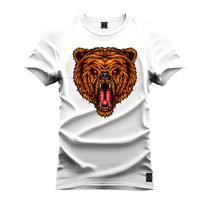 Camiseta T-Shirt Algodão Premium Estampada Urso Caçador