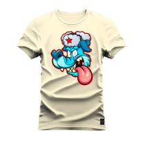 Camiseta T-shirt Algodão Unissex Street Estampada Cachorro Maluco