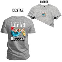 Camiseta T-shirt Algodão Unissex Street Estampada Lucky Blessed