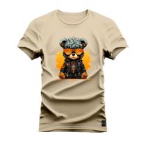 Camiseta T-shirt Algodão Unissex Street Estampada Rockstar Bear