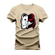 Camiseta T-shirt Algodão Unissex Street Estampada Urso Bipolar