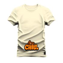 Camiseta T-shirt Algodão Unissex Street Estampada Urso Tranquilo