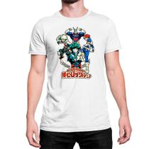 Camiseta T-Shirt Anime My Hero Academy Personagens