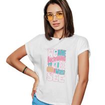 Camiseta T-Shirt Baby Look Feminina Algodão Estampada Estilo