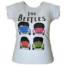 Camiseta T-shirt Babylook Feminina Estampada The Beetles - Loayza Fashion