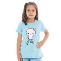 Camiseta T-shirt Babylook Feminina juvenil 2 à 16 anos Meninas - LUASOL