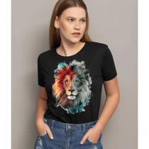 Camiseta T-shirt Blusa Feminina Leoa de Judá - Moda leão juda Camiseta T-shirt Blusa Feminina Leoa de Judá - Moda leão juda