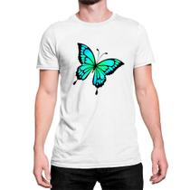 Camiseta T-Shirt Borboleta Linda Butterfly Verde Água