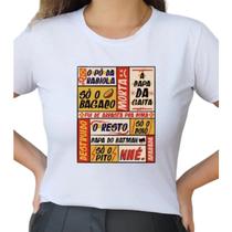 Camiseta T Shirt Branco Feminina Só o Bagaço