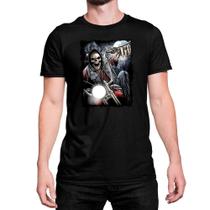 Camiseta T-Shirt Caveira Morte Motoqueiro Moto Crânio Head