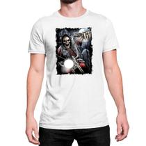 Camiseta T-Shirt Caveira Morte Motoqueiro Moto Crânio Head