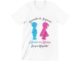 Camiseta T-Shirt Chá Revelação Guardiã do Segredo Branca