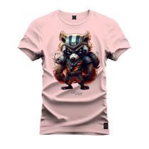 Camiseta T-Shirt Confortável Estampada Guaxinin Armadura