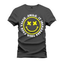 Camiseta T-Shirt Confortável Estampada Smyle Hum