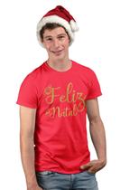 Camiseta T-shirt Feliz Natal Papai Noel Vermelho