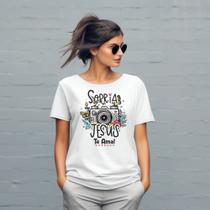 Camiseta T-shirt Feminina 100% Algodão Moda Cristã Religiosa