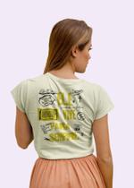 Camiseta T-shirt Feminina Algodão Gospel Unissex Ele Vive