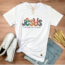 Camiseta T-shirt Feminina Branca Jesus The Reason For The Season Camiseta T-shirt Feminina Branca Jesus The Reason For The Season