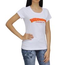 Camiseta T-Shirt Feminina Branca Wrangler 25972 Camiseta T-Shirt Feminina Branca Wrangler 25972