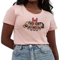 Camiseta T-Shirt Feminina Businha Várias Cores Estampa Meninas Super Poderosas