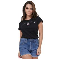 Camiseta T-Shirt Feminina Custom Preta TXC